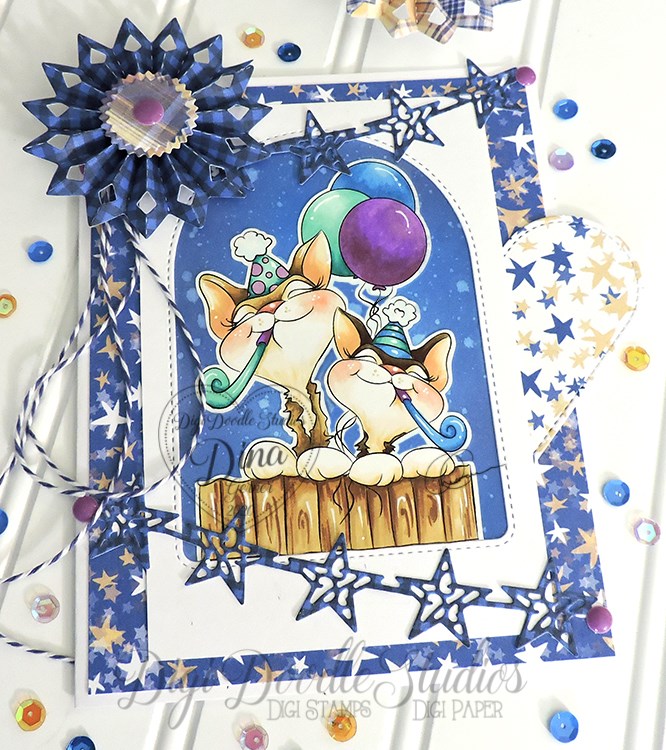 Party Cats Digi Stamps